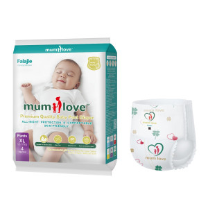 Mumlove Ultra Thin Baby Pant Disposable Diaper (Origin Japan) - XL-4 pcs (12-17kgs)